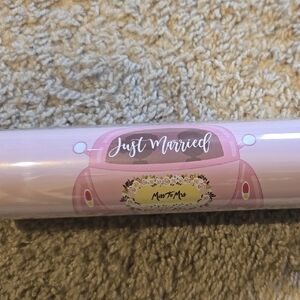 Pink 'Just Married' Wrapping Paper